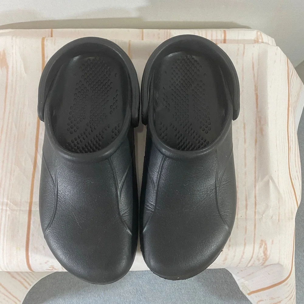 TredSafe Mens 9 Womens 10W Black Slip Resistant Work Clogs Shoes Non-Marking